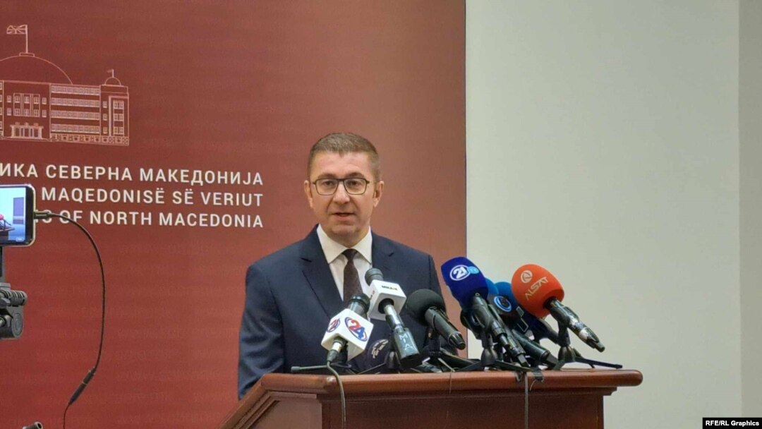 Претседателот на ВМРО-ДПМНЕ, Христијан Мицкоски.
