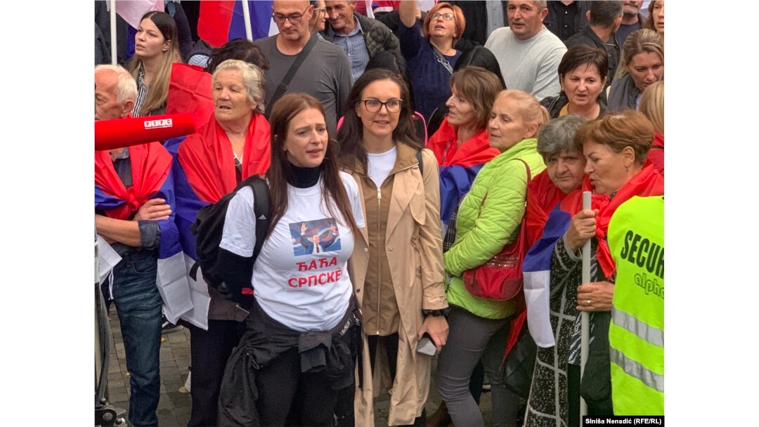 Simpatizeri SNSD na skupu vladajućih stranaka u Banjaluci, 25. oktobar 2022.