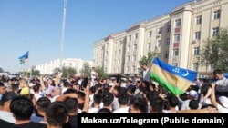 Пратэсты ў Нукусе, 1 ліпеня 2022 году