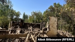 Ак-Сайдагы талкаланган үй, 14-17-сентябрь, 2022-жыл, Баткен облусу. 