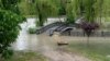 В Малом Салгире, правом притоке Салгире, уровень воды тоже сильно поднялся