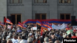 Armenia - The opposition Armenian National Congress holds a rally in Yerevan's Liberty Square.