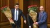 Премьер-министр болуп шайланган Володимир Гройсман жана Жогорку Раданын төрагасы Андрей Парубий. 14-апрель, Украина