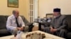 Armenia - Former President Levon Ter-Petrosian hosts Catholicos of All Armenians Garegin II in Yerevan, June 25, 2025.
