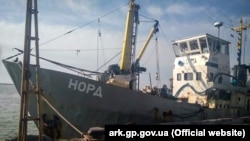 Судно «Норд» у морському порту Бердянська, Запорізька область, березень 2018 року