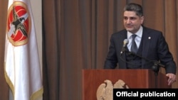 Armenia - Prime Minister Tigran Sarkisian addresses Republican Party activists in Gyumri, 06Mar2012.