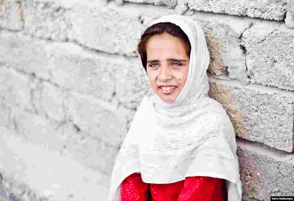 Eight-year-old Negin fled the Pakistani city of Gujrat two months ago with her parents and two sisters. 
