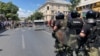 Serbia, Belgrade--Police action to break up protest blockades in Belgrade, June 30 2025 