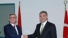 Turkey - President Abdullah Gul greets his Armenian counterpart Serzh Sarkisian in Bursa, Turkey, 14Oct2009