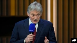 Russia - Kremlin spokesman Dmitry Peskov speaks to journalists prior to Russian President Vladimir Putin's annual news conference and call-in show at in Moscow, December 19, 2024.