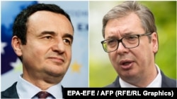 Premijer Kosova Aljbin Kurti (levo) i predsednik Srbije Aleksandar Vučić