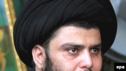 مقتدی صدر، رهبر اين گروه که نزديک به حکومت ايران است، مدتی است برای تکميل تحصيلات دينی خود در ايران به سر می برد. (عکس از epa)