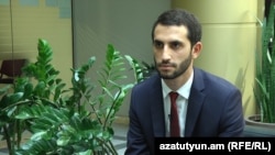 Armenia - Deputy Foreign Minister Ruben Rubinian speaks to RFE/RL in Yerevan, 11 June 2018.