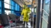  Kyrgyzstan - Bishkek - Disinfection of public transport against coronavirus in Bishkek 