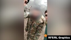 Скриншот с видео, распространенного азербайджанцами об армянских пленных, ноябрь 2020 г․