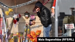 Georgia -- New Year. Market. Christmas Shopping in Tbilisi. 27Dec2012.