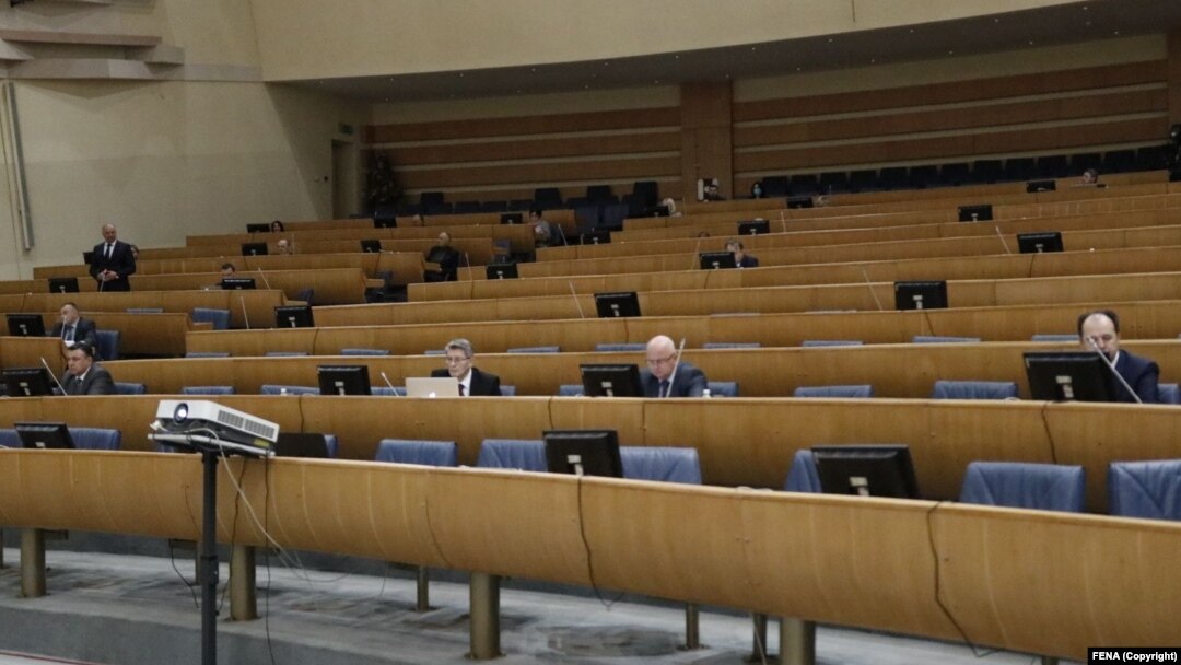 Sjednica Zastupničkog doma Parlamentarne skupštine BiH počela bez zastupnika iz entiteta Republika Srpska, 3. februara 2022. 