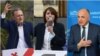 Шалва Нателашвили, Елена Хоштария и Бадри Джапаридзе (коллаж)