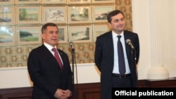 Рөстәм Миңнеханов белән Владислав Сурков