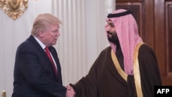 محمد بن سلمان، جانشین ولیعهد عربستان سعودی و دونالد ترامپ رئیس جمهور آمریکا