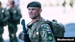 Участник парада в День Независимости Украины, 2018 год