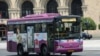 Armenia - A public bus in Yerevan, 18Jul2013.