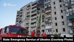 Дом, поврежденный в результате российской атаки на город Смела, Черкасская область, Украина, 29 июня 2025 года