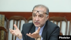 Armenia - Iranian Ambassador Mehdi Sobhani speaks during a news conference in Yerevan, February 6, 2025.