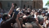 Armenia - Security forces clash with supporters of the Armenian Apostolic Church, June 27, 2025.