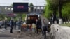 Armenia -- The site of a bus explosion in Yerevan, 26Apr2016